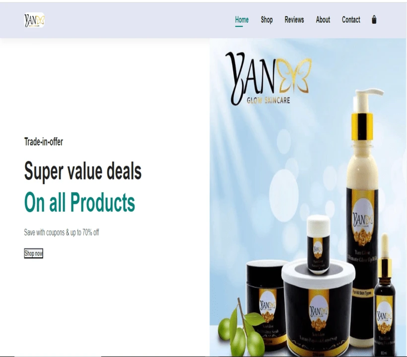 Yan Glow E-commerce Website